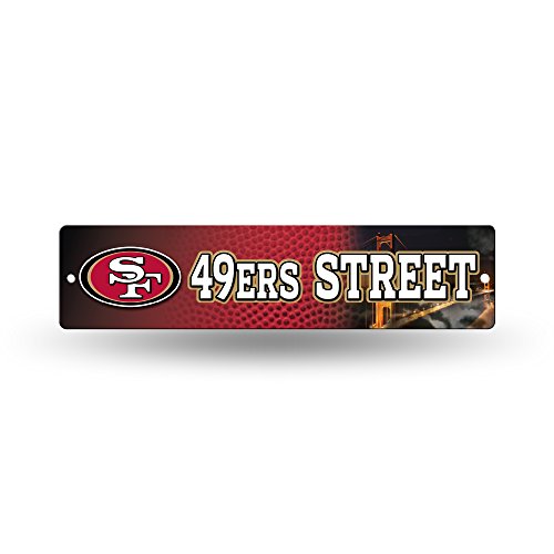 Rico Industries NFL San Francisco 49ers 16-Inch Plastic Street Sign Décor