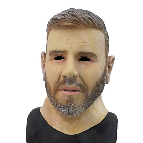 HENGYUTOYMASK Latex Human Face Mask Strong Man Party Costume Cosplay Dress Up Halloween Novelty