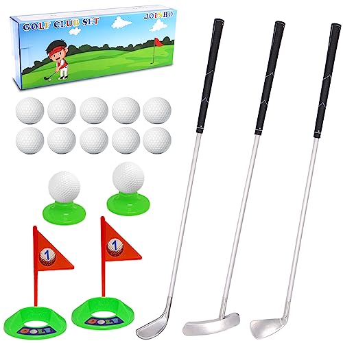 Metal-Kids-Golf-Clubs-Set,Right Hand Toddler Golf Set with Practice Accessory - Indoor and Outdoor Golf Toys,Birthday for Boys and Girls Aged 6 7 8 9 Year Olds