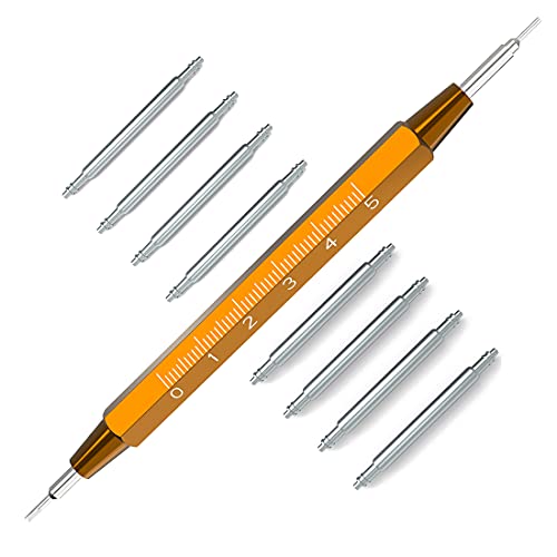 Wellfit Watch Pins with a Spring Bar Tool, 4pcs 1.8mm Thickness Heavy Duty Spring Bars and 4pcs 1.5mm Stainless Steel Watch Band Pins, 20mm