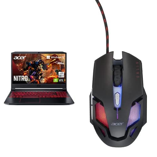 Acer Nitro 5 AN515-55-53E5 Gaming Laptop | Intel i5-10300H | NVIDIA GeForce RTX 3050 | 15.6' FHD 144Hz IPS | 8GB DDR4 | 256GB SSD | Wi-Fi 6 Nitro Gaming Mouse III: 6D Optical Gaming Mouse