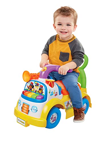 Fisher-Price Little People Music Parade Ride-On, Plays 5 Marching Tunes & Other Sounds! Perfect for Toddler Boys & Girls Ages 1, 2, & 3 Years Old - Helps Foster Motor Skills [Amazon Exclusive]