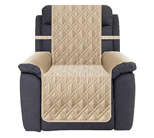 Ameritex Waterproof Nonslip Recliner Cover Stay in Place, Dog Chair Cover Furniture Protector, Ideal Recliner Slipcovers for Pets and Kids (23', Beige)