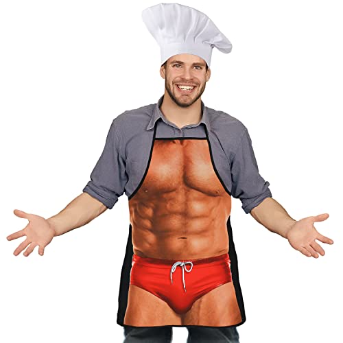 Landisun Chef Hat Apron White Chefs Hat Funny Apron Men Apron Women Apron Gag Gift Kitchen Cooking