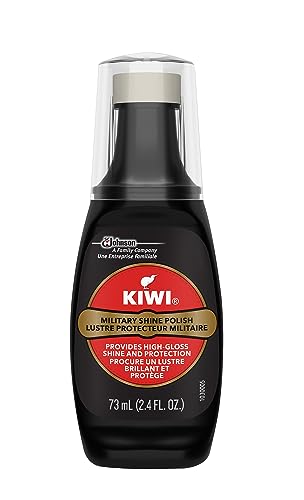 KIWI Black Shoe Polish and Shine | Military Shoe Care for Combat Shoes and Boots | 2.4 Fl Oz