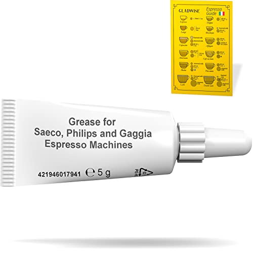 Espresso Machine Grease - Coffee oil 5g Tube for all Saeco, Phillips and Gaggia Expresso Machines. HD8869 Maintenance Kit for Cleaning and Lubricant