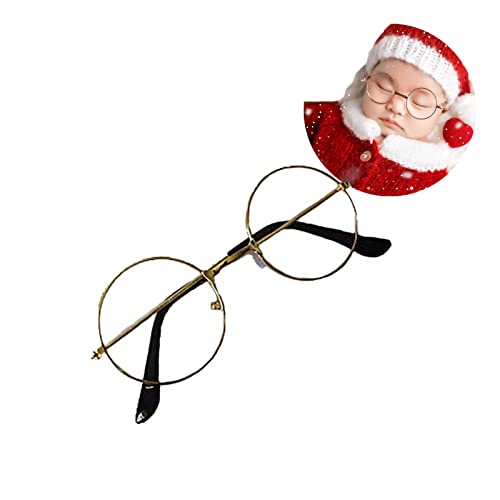 SHARELY SHEEP Infant Newborn Photography Glasses Baby Boy Girl Photo Shoot Sunglasses Props Gold