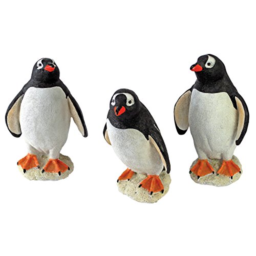 Design Toscano QM2335300 Baby Penguin Triplet Statues,Full Color