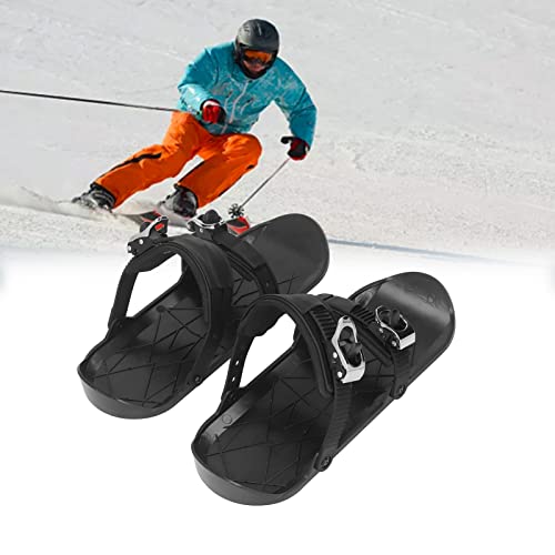 Mini Ski Skates Adjustable Short Mini Ski Skates for Snow Winter Snowskates Snowblades Skiboards Outdoor Ski Shoes for Winter Sport Skiing Equipment