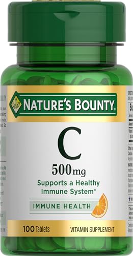 Nature's Bounty Vitamin C Tablets, Vitamin Supplement, Supports a Healthy Immune System, 500mg, 100 Count