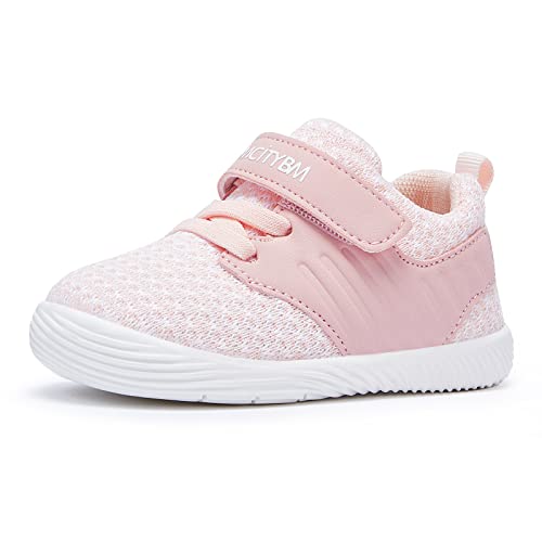 BMCiTYBM Baby Shoes Infant Boy Girl First Walking Shoes Lightweight Sneakers for First Walkers 6 9 12 18 24 Months Pink Size 12-18 Months Infant