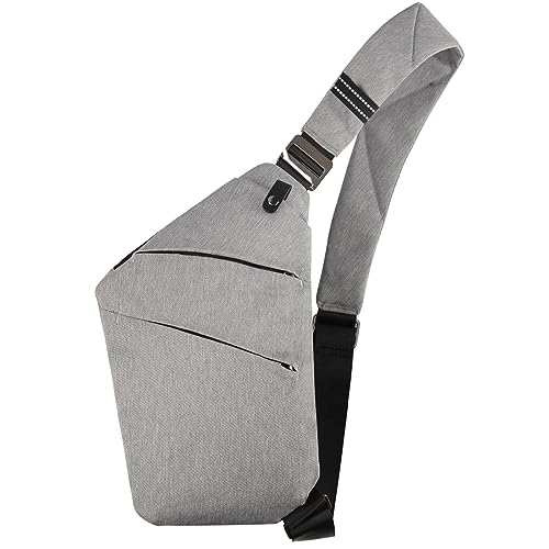 VADOO Sling Bag - Anti-theft Crossbody Shoulder Bag for Men and Women (Grey)