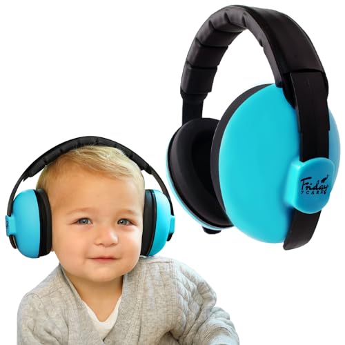 Friday 7Care Baby Headphones - Baby Ear Protection | Baby Noise Cancelling Headphones for Ages 0-24 Months, Blue