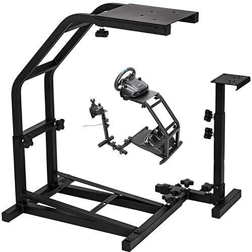 VEVOR Racing Simulator Cockpit Height Adjustable Racing Wheel Stand with fit for Logitech G25, G27, G29, G920 Racing Wheel and Pedals Not Included
