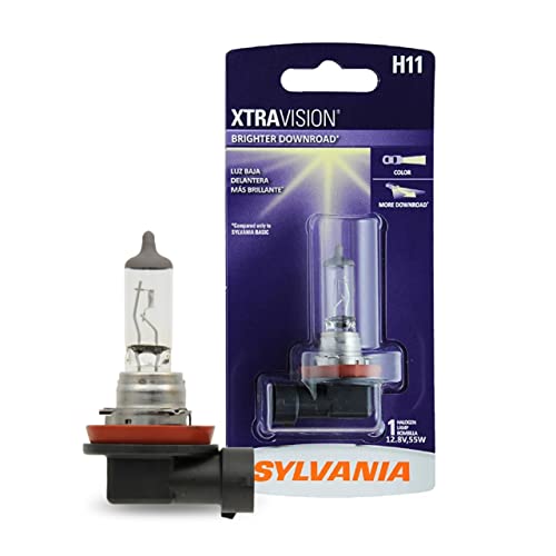 SYLVANIA - H11 XtraVision - High Performance Halogen Headlight Bulb, High Beam, Low Beam and Fog Replacement Bulb (Contains 1 Bulb)
