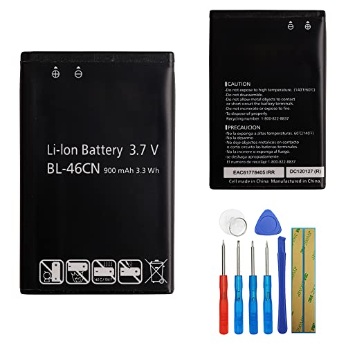 Replacement Battery BL-46CN Compatible with LG Exalt VN360 Exalt 2 II VN370 Cosmos 2 VN251, Cosmos 3 VN251S with Tools