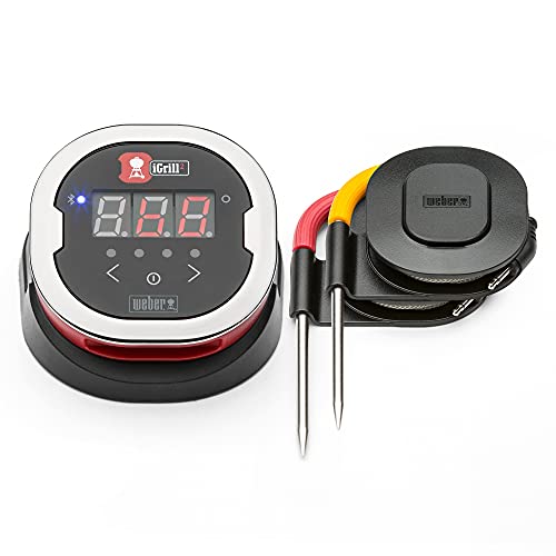 iDevices iGrill 2 Bluetooth Smart Meat Thermometer w/2 Color-Coded Meat Probes, 200-Hour Battery Life, Illuminated Display and LED Temperature Readout