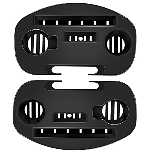 Hanperal Zero Gravity Chair Tray, 2 Pack Upgraded Version Cup Holder for Zero Gravity Chair, Utility Clip-On Chair Table/Tray for iPhone/iPad/Tea Cup/Books -Black…