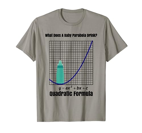 What Do Baby Parabolas Drink, Quadratic Formula Pun T Shirt