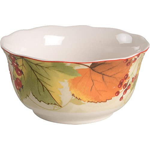 222 Fifth Harvest Festival Cream Soup Cereal Bowl