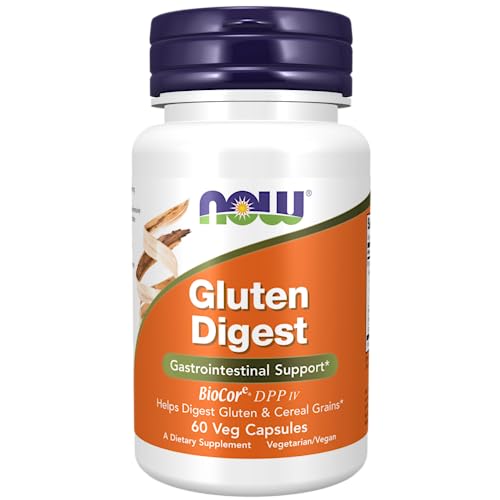 NOW Supplements, Gluten Digest with BioCoreDPP IV, Gastrointestinal Support*, 60 Veg Capsules