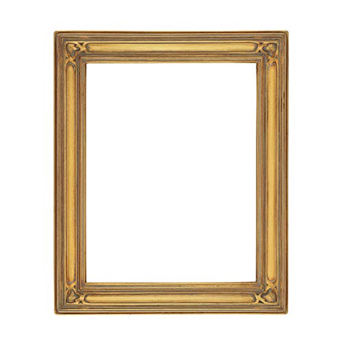 Creative Mark Plein Air Museum Collection Gothic Picture Frame Solid Wood Composition Hand-Leafed Museum Quality Closed Corner Readymade Size - Gold 8x10, glass and backing not included