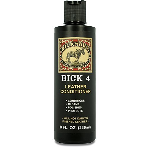 Bick 4 Leather Conditioner and Leather Cleaner 8 oz - Will Not Darken Leather - Safe For All Colors of Leather Apparel, Furniture, Jackets, Shoes, Auto Interiors, Bags & All Other Leather Accessories