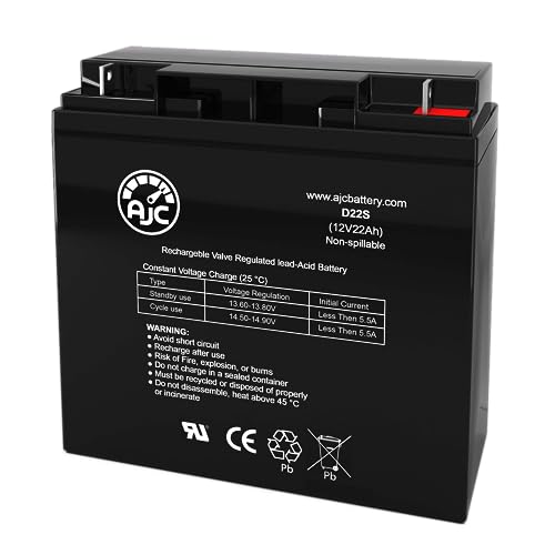 AJC Battery Compatible with Schumacher Electric SCUPSJ2212 DC Power Source 12V 22Ah Jump Starter Battery