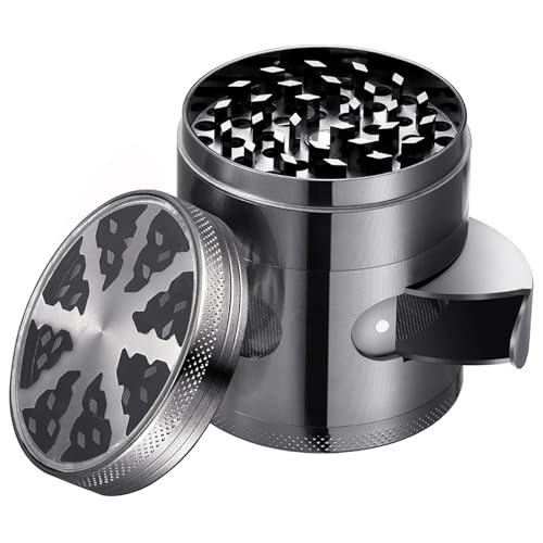 Fayzollz Grinder - 2.5 Inch Grinder for Herb and Spice, Manual Grinder with Clear Top (Zinc Alloy, 2.5')