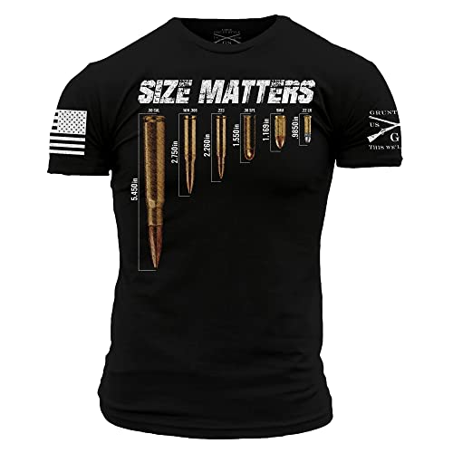 Grunt Style Size Matters Men's T-Shirt (Black, Large)
