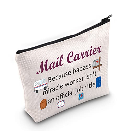 MNIGIU Mail Carrier Gift Mail Lady Makeup Cosmetic Bag Post Office Appreciation Gift Zipper Pouch For Postal Worker (mail carrier bag)