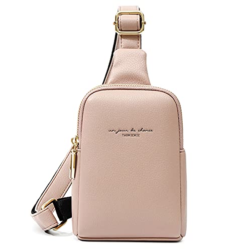 Womens Crossbody Fanny Pack Sling Bag Cell Phone Purse Leather Casual Daypack Sport Chest Satchel for Women
