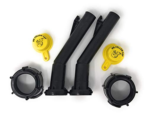 2 - Mr. Yellow Cap Fuel Gas Can Jug Spouts Nozzles, Rings & Caps, replaces Blitz 900302 900092 900094 Old Style - Please Read Description Thoroughly Before Ordering! Thank You