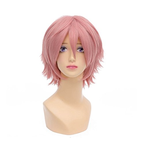 Kadiya Short Pink Cosplay Wig Costume Synthetic Hair Unisex