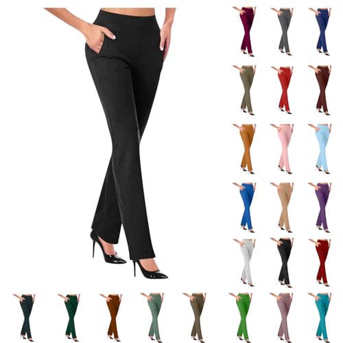 1 Cent Items Bootcut Yoga Pants for Women Slimming Fitted Tummy Control Workout Bootleg Pants High Waist 4 Way Stretch Pants Vestidos para Ni?As Elegantes