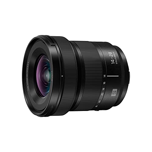 Panasonic LUMIX S Series Camera Lens, 14-28mm F4-5.6 Ultra Wide-Angle Zoom Lens with Macro Capability, S-R1428 Black