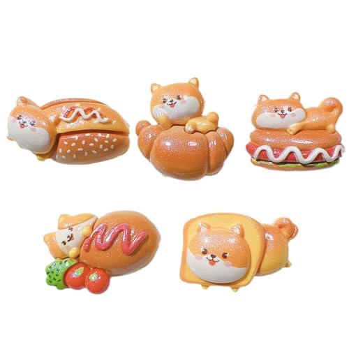 sailorsunny 30 Pcs Plus Size Adorable Animal Charm For Jewelry Art and Crafts Making Supplies Cute Flatback Resin Anime Beads Pack (Shiba Inu)