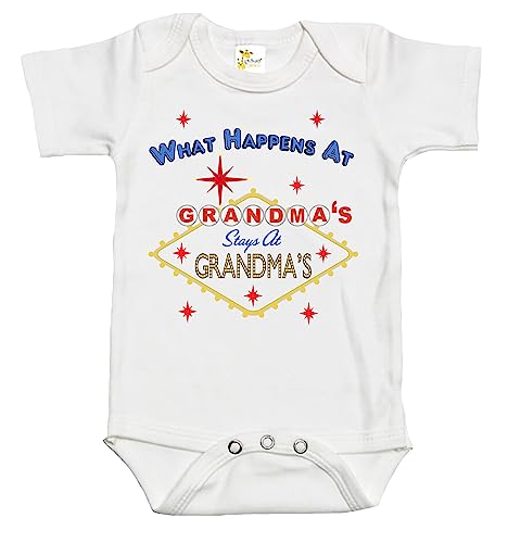 What Happens at Grandma's Stays at Grandma's Baby Bodysuit Cute Baby Clothes (12-18 Months)