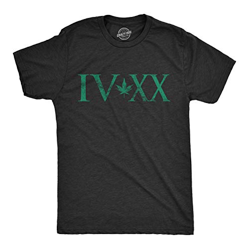 Mens IVXX 420 T Shirt Funny Graphic Weed Tee Cannabis CBD Pot 420 Gift for Stoners Mens Funny T Shirts 420 T Shirt for Men Novelty Tees for Men Black M