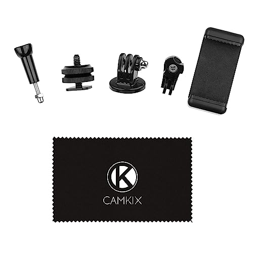 CamKix Hot Shoe Mount Adapter Kit Compatible with Phone, Action Cam to The Flash Mount of Your DSLR Camera - Record Your Photo Shoot or use Phone Apps for Lighting