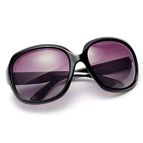 AkoaDa Polarized Sunglasses for Women, UV400 Lens Sunglasses for Female Fashionwear Pop Polarized Sun Eye Glass (Black)