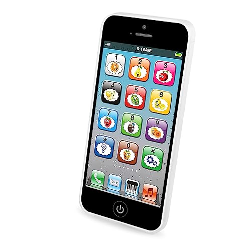 Wolmund Toy Learning Play Cell Phone with 8 Functions and Dazzling Lights Interactive Toy for Toddler Baby Kids Boys Girls