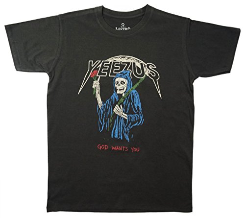Lectro Click2tshirt Men's Reaper Rose Tour tee West Tour Hip Hop Rapper Gang T-Shirt Click2tshirt M Dark Grey