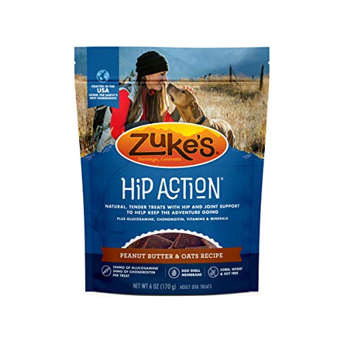 Zuke’s Hip Action Hip & Joint Dog Treats Peanut Butter & Oats Recipe - 6 oz. Bag