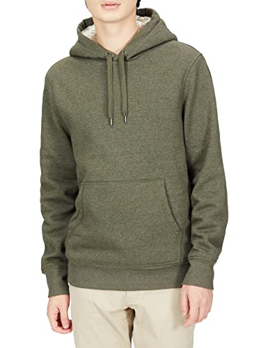 Amazon Essentials Men's Sherpa-Lined Pullover Hoodie Sweatshirt, Olive, X-Large