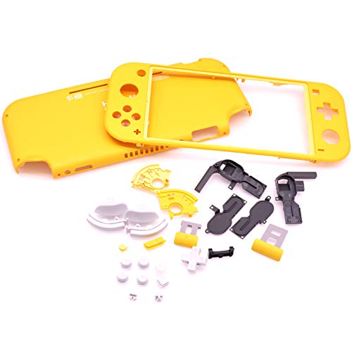 Deal4GO Replacement Full Housing Shell kit w/ZR ZL ABXY D-pad Buttons Compatible for Switch Lite (Yellow)