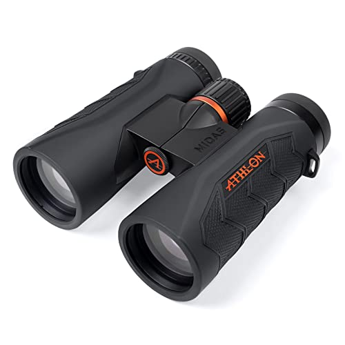 Athlon Optics 10x42 Midas G2 UHD Black Binoculars with Eye Relief for Adults and Kids, High-Powered Binoculars for Hunting, Birdwatching, and More