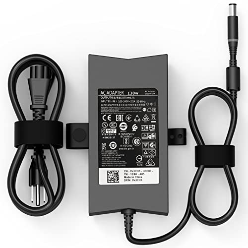 New 130W Ac Charger for Dell XPS 15 L502X L501X 17 L702X Dell Inspiron 15 7000 7559 Dell G3 G5 PA-4E LA130PM121 DA130PE1-00 JU012 CM161 Laptop Power Supply Adapter Cord