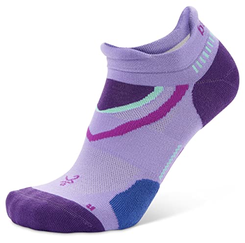 Balega Ultraglide Cushioning Performance No Show Athletic Running Socks for Men and Women (1 Pair), Lavender/Charged Purple, Medium