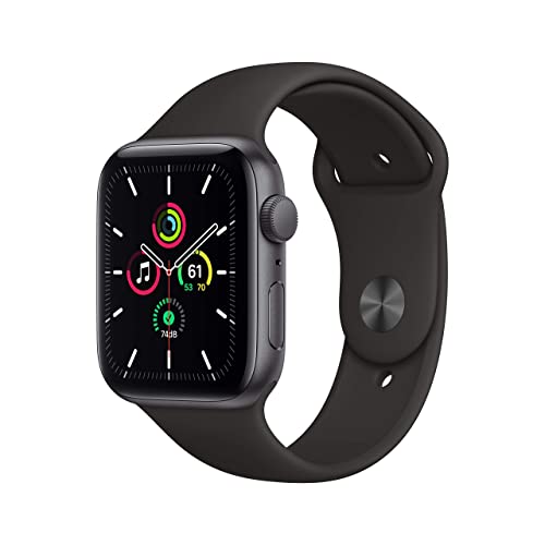 Apple Watch SE (GPS, 40mm) - Space Gray Aluminum Case with Black Sport Band (Renewed)